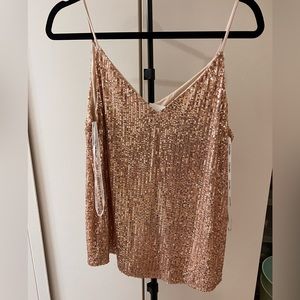 Calvin Klein rose gold sequin top